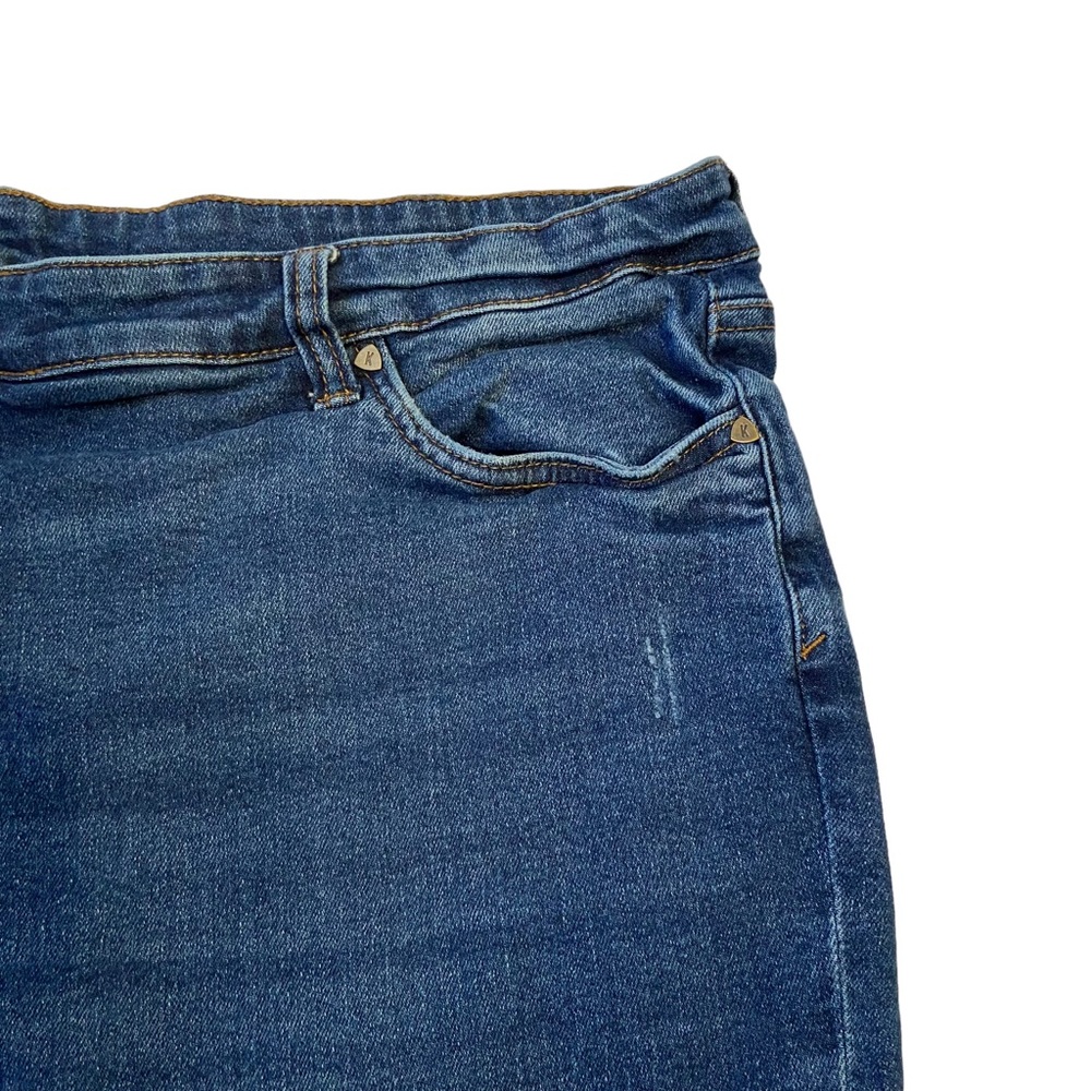 KUT FROM THE KLOTH Crop Straight Leg Raw Hem Stretch Jeans Size 24W - Picture 4 of 11